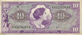 USA / United States P.M74 10 Dollars (1969) (2) 