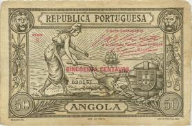 Angola P.062 50 Centavos 1921 (3-) 