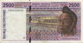West-Afr.Staaten/West African States P.312Cb 2500 Francs 1993 (3) 