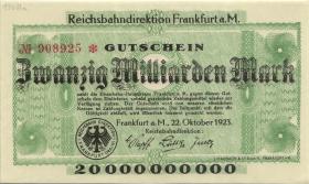 PS1222 Reichsbahn Frankfurt 20 Milliarden Mark 1923 (1) 