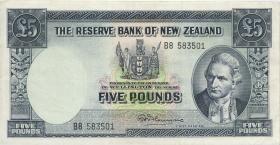 Neuseeland / New Zealand P.160c 5 Pounds (1956-60) (3) 