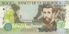 Kolumbien / Colombia P.447b 5000 Pesos 2.4.1998 (1) 00000289 