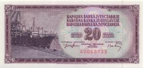 Jugoslawien / Yugoslavia P.085 20 Dinara 1974 6-stellig (1) 
