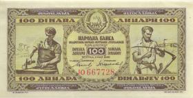 Jugoslawien / Yugoslavia P.065b 100 Dinara 1946 (1) 