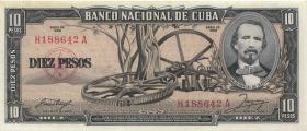 Kuba / Cuba P.088b 10 Pesos 1958 (1) 