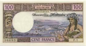Neue Hebriden / New Hebrides P.18b 100 Francs (1972) (1) 