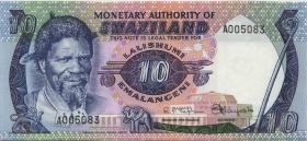 Swasiland / Swaziland P.04 10 Lilangeni (1974) A005083 (1) 