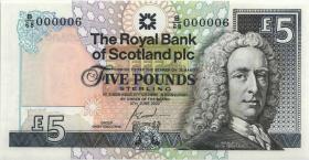 Schottland / Scotland P.352d 5 Pounds 2000 B/68 000006 (1) 