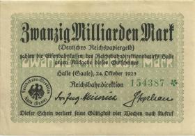PS1246 Reichsbahn Halle 20 Milliarden Mark 1923 (1-) 