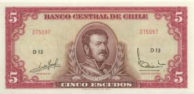 Chile P.138 5 Escudos (1964) (1) 