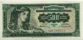 Jugoslawien / Yugoslavia P.070 500 Dinara 1955 (1-) 
