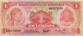 Honduras P.058 1 Lempira 1974 (3+) 