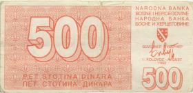 Bosnien & Herzegowina / Bosnia P.025 500 Dinara 1992 (4) 
