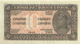 Jugoslawien / Yugoslavia P.050a 10 Dinara 1944 (3+) 