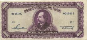 Chile P.118 10.000 Pesos = 1000 Condores o.J. (3+) 
