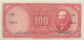 Chile P.113 100 Pesos = 10 Condores (1947-1958) (1) 