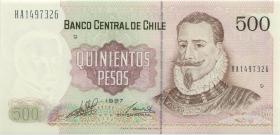 Chile P.153e 500 Pesos 1997 (1) 