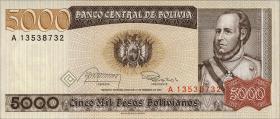 Bolivien / Bolivia P.168 5000 Pesos Bolivianos 1984 (1) 