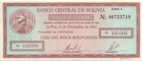 Bolivien / Bolivia P.197 10 Centavo auf 50.000 Pesos Bolivianos 1987 (1) 
