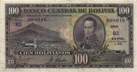 Bolivien / Bolivia P.133 100 Bolivianos L. 1928 (2+) 