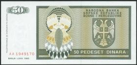 Bosnien & Herzegowina / Bosnia P.134 50 Dinara 1992 (1) 