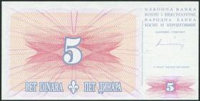 Bosnien & Herzegowina / Bosnia P.040 5 Dinara 1994 (1) 