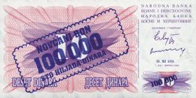 Bosnien & Herzegowina / Bosnia P.034b 100.000 Dinara 10.11.1993 (1) 