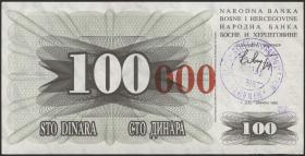 Bosnien & Herzegowina / Bosnia P.056b 100.000 Dinara 1993 (1) 