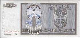 Bosnien & Herzegowina / Bosnia P.143 5.000.000 Dinara 1993 (1) 