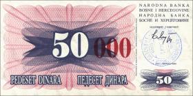 Bosnien & Herzegowina / Bosnia P.055f 50000 Dinara 1993 (1) 