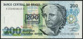 Brasilien / Brazil P.225b 200 Cruzeiros (1990) (1) 