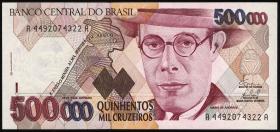 Brasilien / Brazil P.236c 500.000 Cruzeiros (1993) (1) 