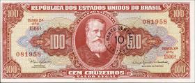Brasilien / Brazil P.185b 10 Cent- auf 100 Cruz. (1966-67) (1) 