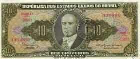 Brasilien / Brazil P.183a 1 Cent auf 10 Cruzeiros (1966) (1) 