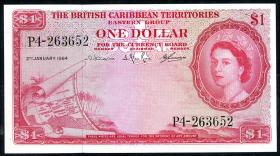 British Caribbean Territories P.07c 1 Dollar 1961 (1) 