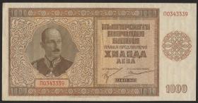 Bulgarien / Bulgaria P.061 1000 Leva 1942 (2+) 