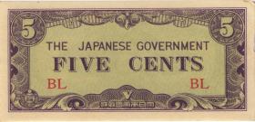 Burma P.10a 5 Cents (1942) Japan. Besetzung (1) 