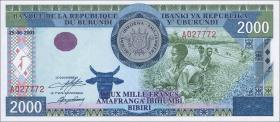Burundi P.41 2000 Francs 2001 (1) 