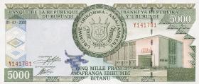 Burundi P.42b 5000 Francs 2003 (1) 