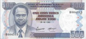 Burundi P.37A 500 Francs 1995 (1) 