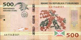Burundi P.50 500 Francs 2015 (1) 