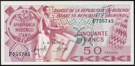 Burundi P.22b 50 Francs 1970 (1) 