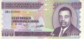 Burundi P.37c 100 Francs 2001 (1) 