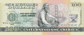 USA / United States California State Dollar - 100 Dollars (2022) Privatausgabe (1) 