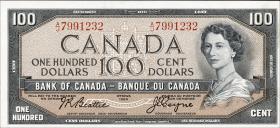 Canada P.082a 100 Dollars 1954 (1) 