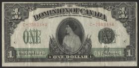 Canada P.032d 1 Dollar 1917 (3) 