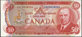 Canada P.090a 50 Dollars 1975 EHF  (1) 