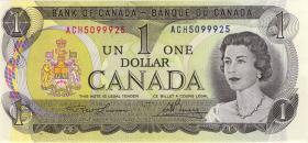 Canada P.085a 1 Dollar 1973 (1) triple letter prefix 