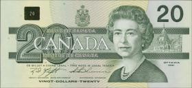 Canada P.097c 20 Dollars 1991 (1) 