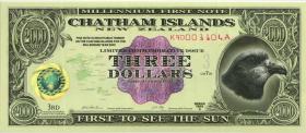 Chatham Islands/ Neuseeland 3 Dollars 1999 Polymer (1) 